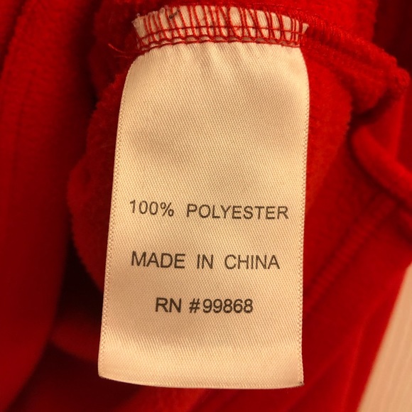 Apple Logo Red Fleece 1/4 zip Pullover-SZ M - Picture 8 of 8